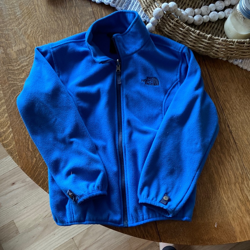 The North Face Fleece Jacket, Boys size 7/8, barely worn.